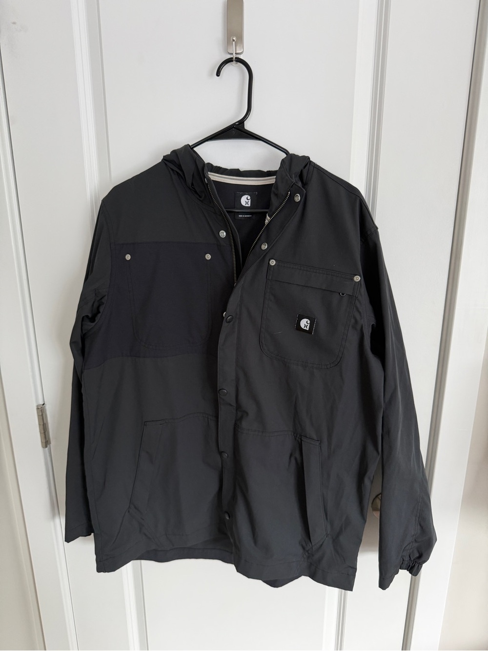 Hurley x Carhartt Men’s Hooded Rain Jacket - Black